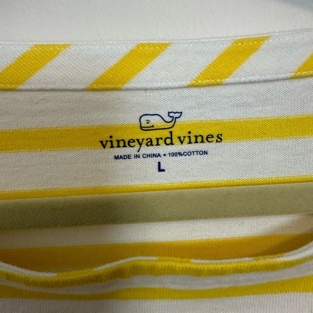 Vineyard Vine Stripe Boat neck long sleeve shirt - Picture 4 of 6